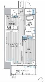 ヒューリックレジデンス新御茶ノ水 205 間取り図