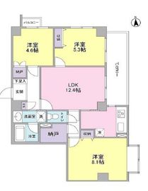 グランドゥール広尾 7階 間取り図