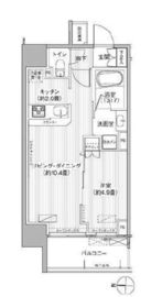 ヒューリックレジデンス新御茶ノ水 1206 間取り図