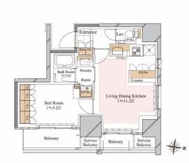 ブランシエスタ白山 405 間取り図