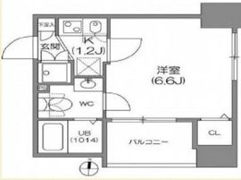 アジールコート中野坂上 404 間取り図