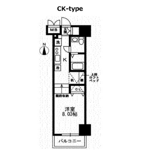 レジディア上野御徒町 1103 間取り図