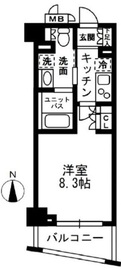 レジディア中落合 A307 間取り図