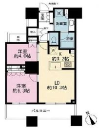 ザ・パークハウス西新宿タワー60 25階 間取り図