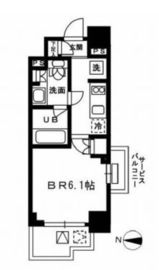 レジディア新宿イースト3 1004 間取り図