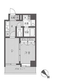 パークフラッツ渋谷代官山 504 間取り図
