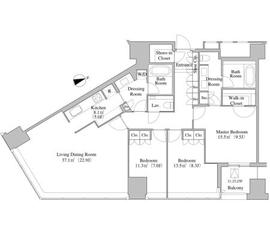 ラ・トゥール新宿 2114 間取り図