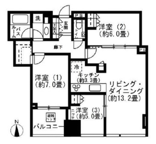 シティタワーズ豊洲ザ・ツイン サウスタワー 17階 間取り図