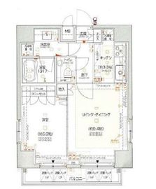 パレステュディオ四谷 14階 間取り図