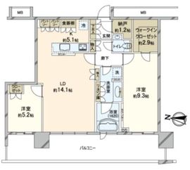 アーバンドックパークシティ豊洲タワー 27階 間取り図