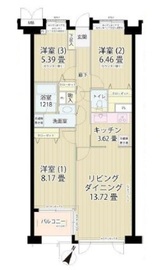 グランフォート目黒 306 間取り図