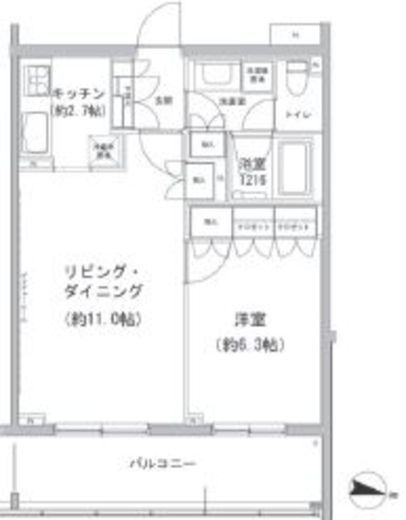 ヒューリックコート雪が谷 318 間取り図