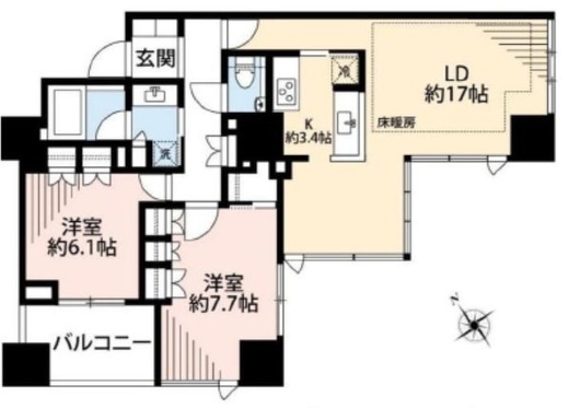 シティタワー池袋ウエストゲート 19階 間取り図