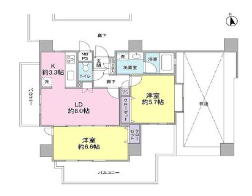 インザガーデン 403 間取り図