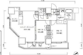 パークキューブ愛宕山タワー 1101 間取り図