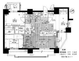 ライオンズマンション白金台 14階 間取り図