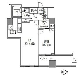 カスタリアタワー品川シーサイド 1806 間取り図