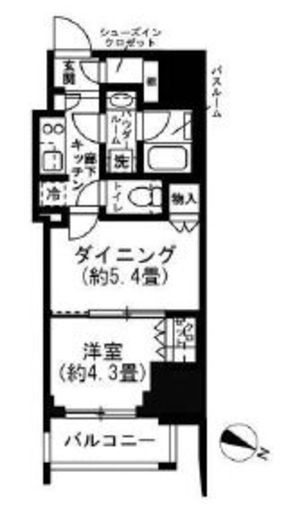 シティハウス東麻布 9階 間取り図