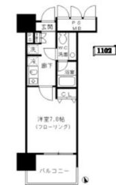 フォンテーヌ芝浦 1102 間取り図