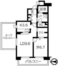 アクティ目黒駅前 2号棟 1003 間取り図