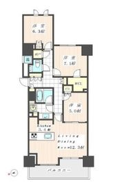 ブランズ麻布狸穴町 5階 間取り図