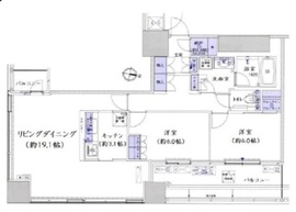 D'グラフォート清澄白河 21階 間取り図