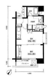 グランド・ルー都立大学 5F1 間取り図