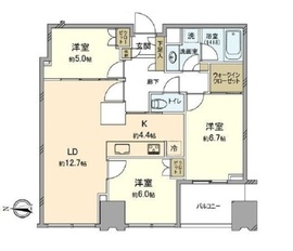 シティタワーズ豊洲ザ・ツイン サウスタワー 18階 間取り図