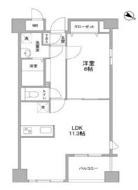 クエスタ高輪 503 間取り図