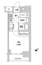 メトロステージ上野 609 間取り図