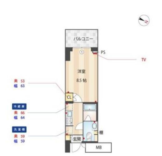 MFPRコート木場公園 1308 間取り図