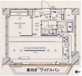 ラ・アトレ御苑内藤町グランガーデン 3階 間取り図