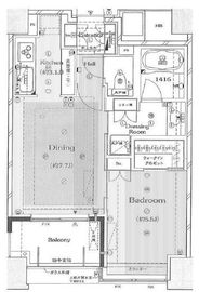 新宿山吹アインスタワー 8階 間取り図