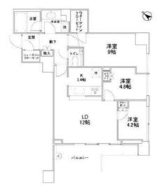 クロスエアタワー 24階 間取り図