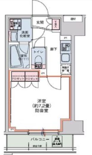 HTアジール芝浦 702 間取り図