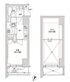 HTアジール芝浦 1001 間取り図