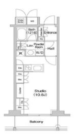 コンフォリア北参道 1008 間取り図