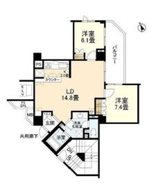 パークハウス池田山公園白金台の杜 5階 間取り図