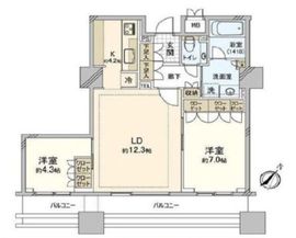 オリゾンマーレ 9階 間取り図