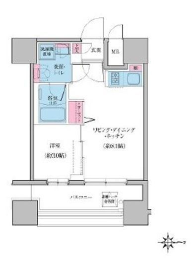 クレヴィアリグゼ日暮里 303 間取り図