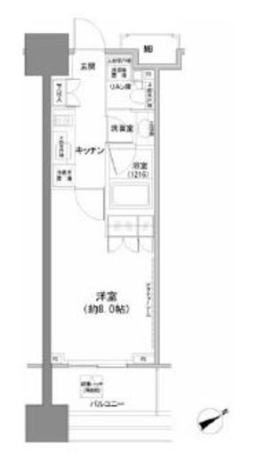 パークハビオ西新宿 402 間取り図