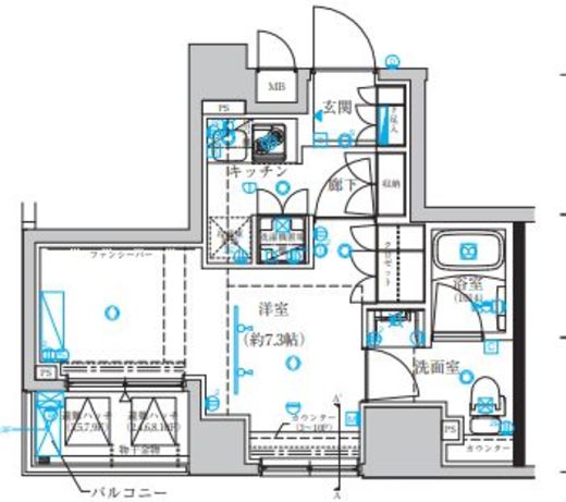 クレイシア日本橋水天宮前 201 間取り図