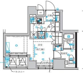 クレイシア日本橋水天宮前 201 間取り図