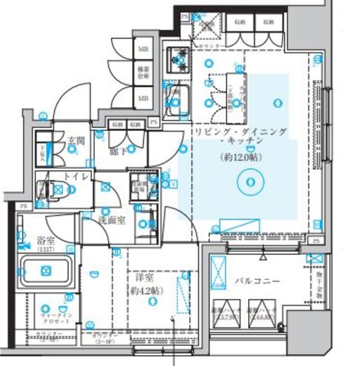 クレイシア日本橋水天宮前 602 間取り図