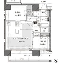 ルジェンテ武蔵小山 5階 間取り図