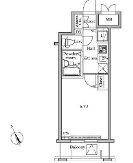 レジディア広尾2 202 間取り図