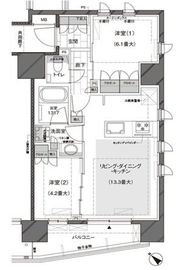 ルジェンテ武蔵小山 6階 間取り図