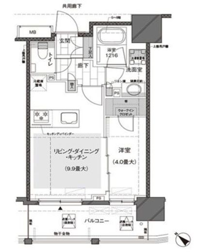 ルジェンテ武蔵小山 6階 間取り図
