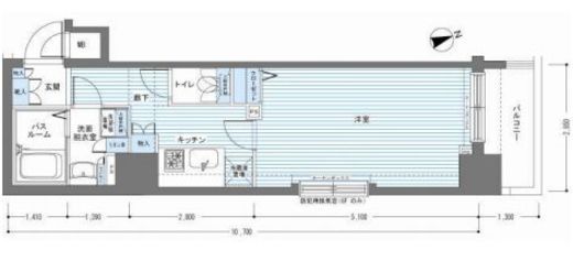レジディア銀座東 508 間取り図