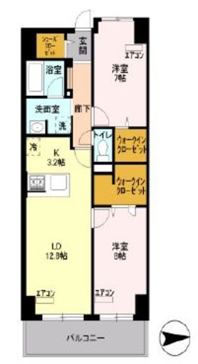 ロイヤルパークスシーサー 1208 間取り図